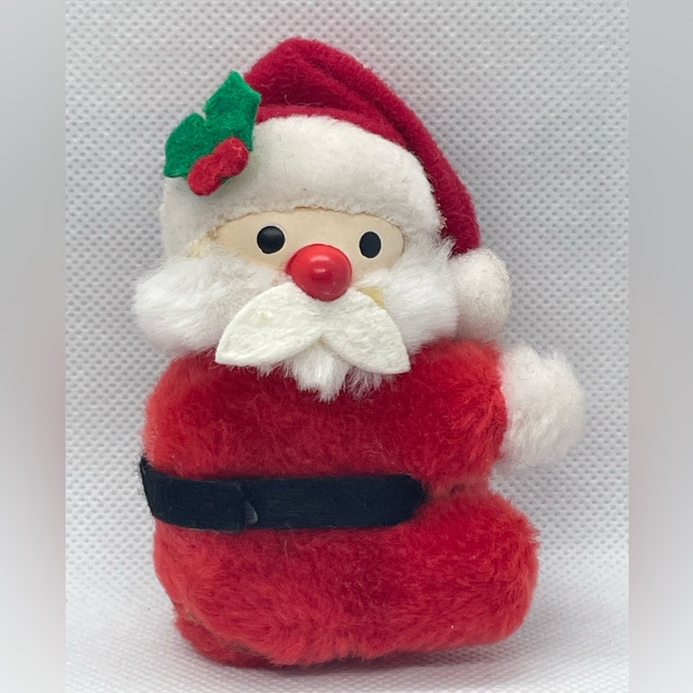 Vintage Dakin Rare Mini Santa Grabber With Rattle 1984 Grab Arms 3.5” Christmas